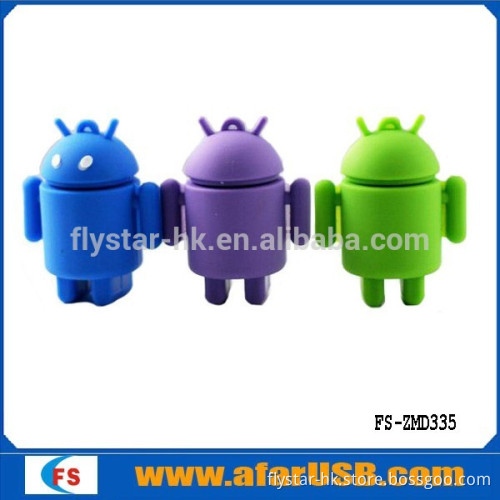 Cute hot sale cartoon pvc android usb stick